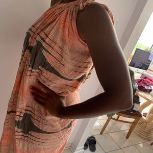 Pink and Grey Maxi Dress